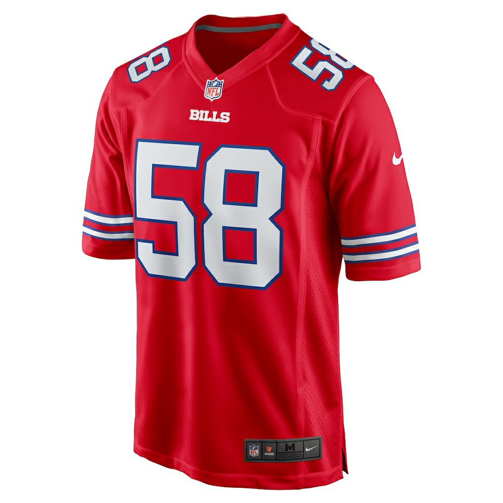 Matt Milano Buffalo Bills Alternate Game Jersey - Red - Nike