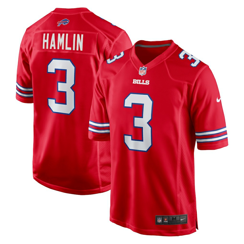 Damar Hamlin Buffalo Bills Alternate Game Jersey - Red - Nike