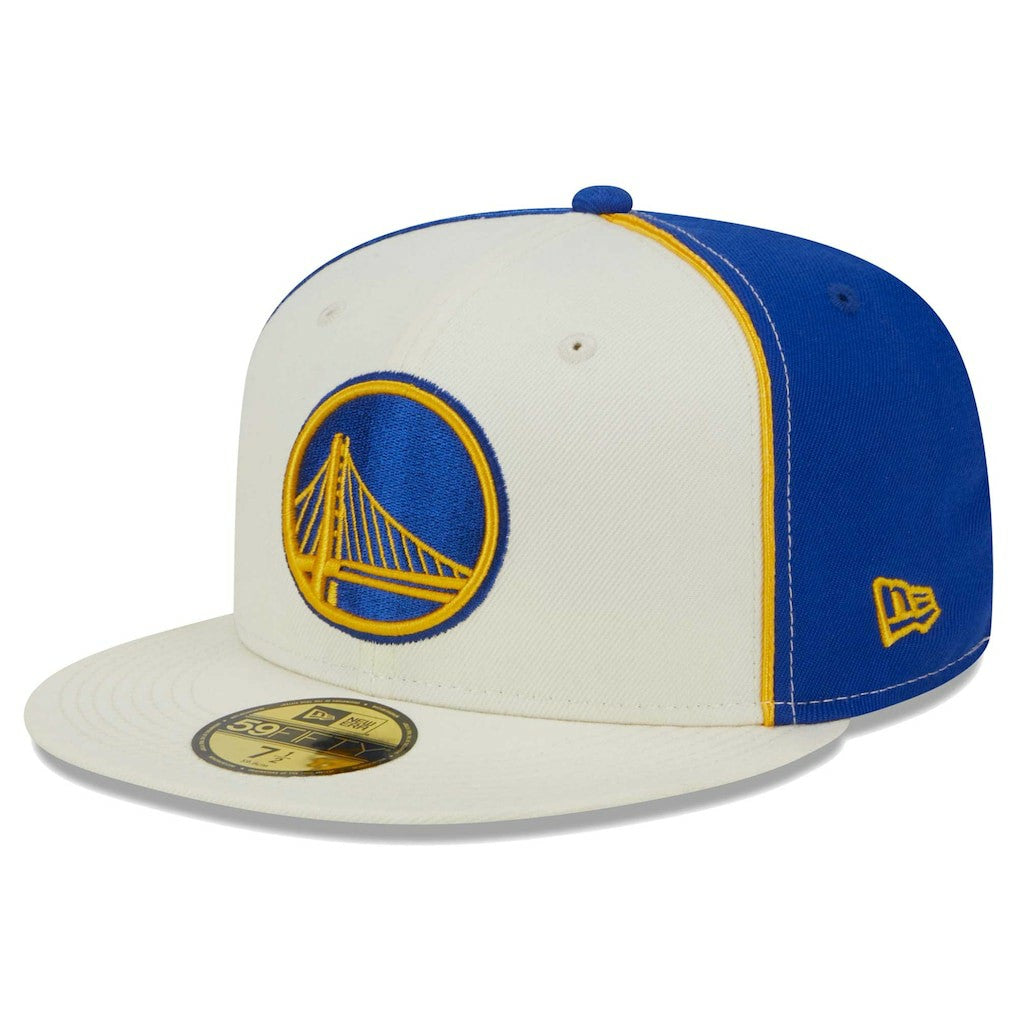 New Era Golden State Warriors Piped Pop Panel 59FIFTY Fitted Hat Cream