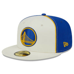 New Era Golden State Warriors Piped Pop Panel 59FIFTY Fitted Hat Cream