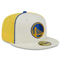 New Era Golden State Warriors Piped Pop Panel 59FIFTY Fitted Hat Cream