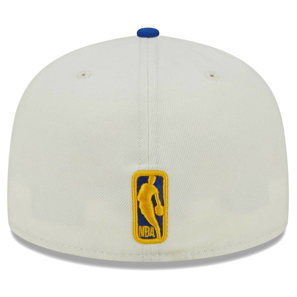 New Era Golden State Warriors Piped Pop Panel 59FIFTY Fitted Hat Cream