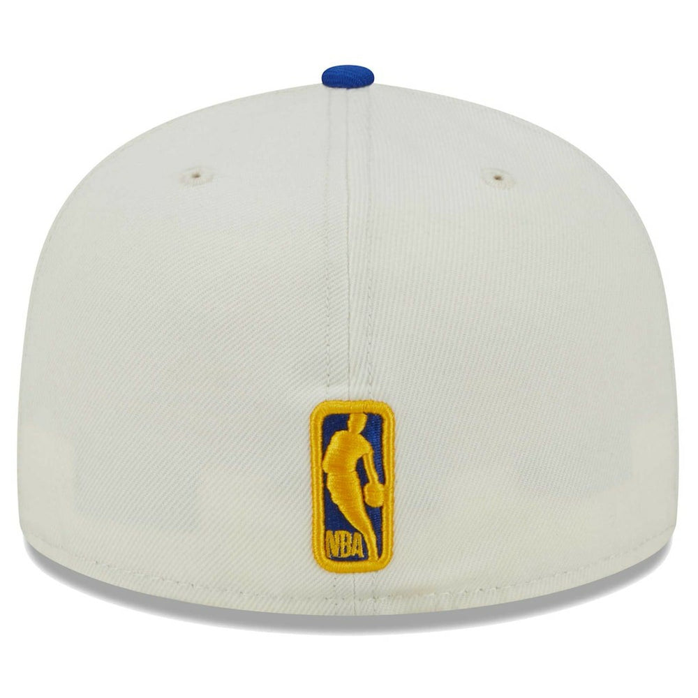 New Era Golden State Warriors Piped Pop Panel 59FIFTY Fitted Hat Cream