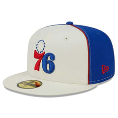 New Era Philadelphia 76ers Piped Pop Panel 59FIFTY Fitted Hat Cream