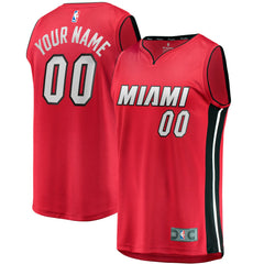 Fanatics Miami Heat Fast Break Custom Jersey Red Statement Edition
