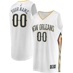 Fanatics New Orleans Pelicans Youth Fast Break Replica Custom Jersey Association Edition White