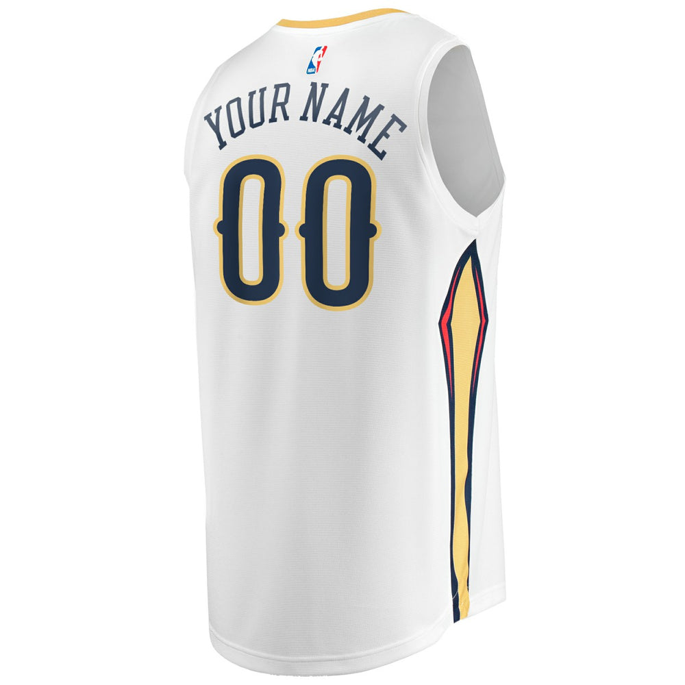 Fanatics New Orleans Pelicans Youth Fast Break Replica Custom Jersey Association Edition White