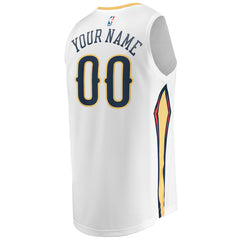 Fanatics New Orleans Pelicans Youth Fast Break Replica Custom Jersey Association Edition White