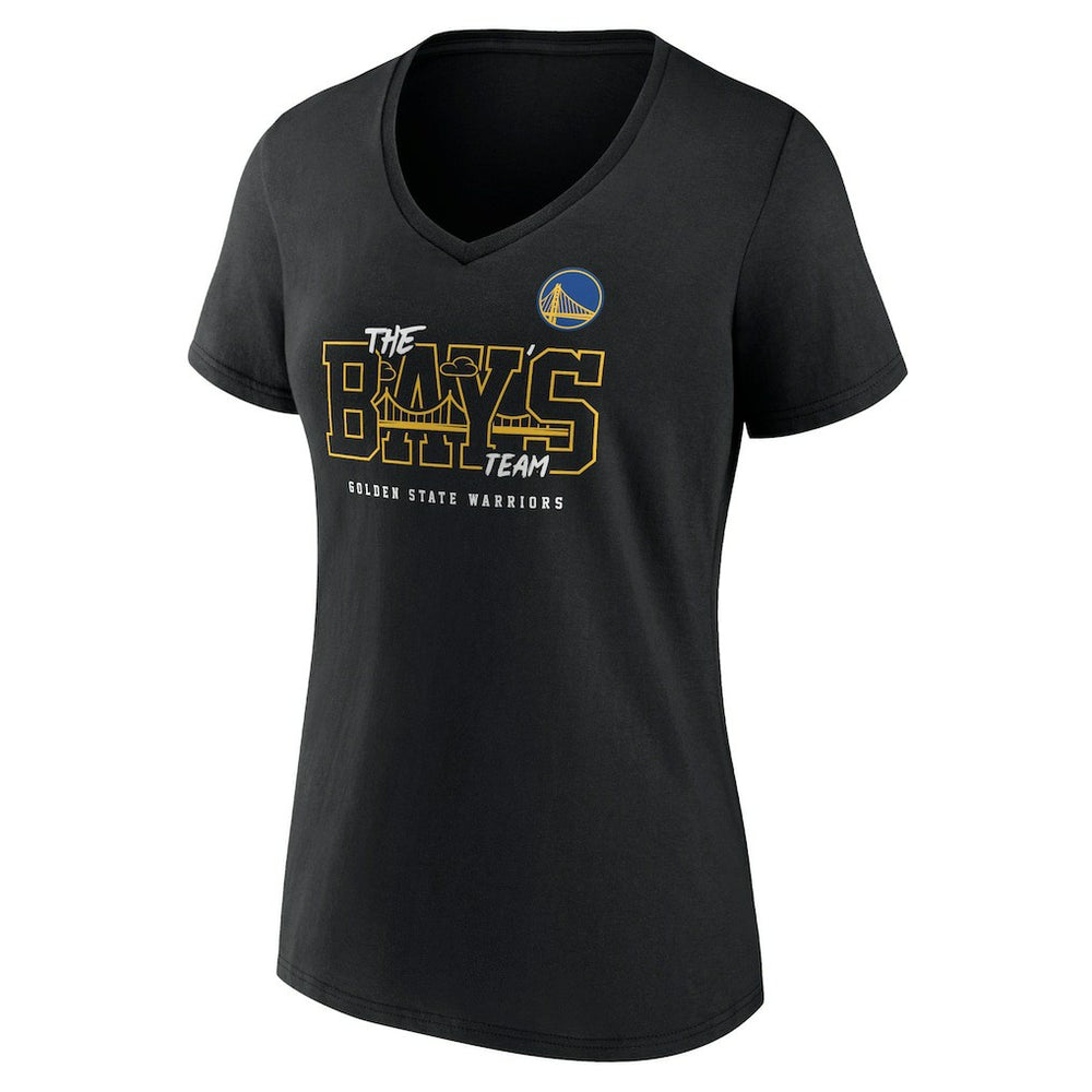 Golden State Warriors Women's Team Pride V-Neck T-Shirt Black