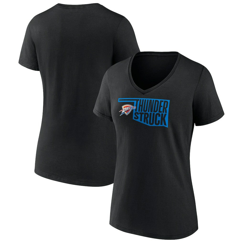 Oklahoma City Thunder Women's Team Pride V-Neck T-Shirt Black