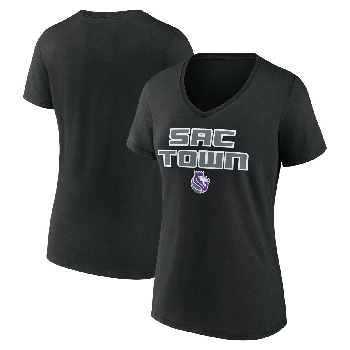 Sacramento Kings Women's Team Pride V-Neck T-Shirt Black