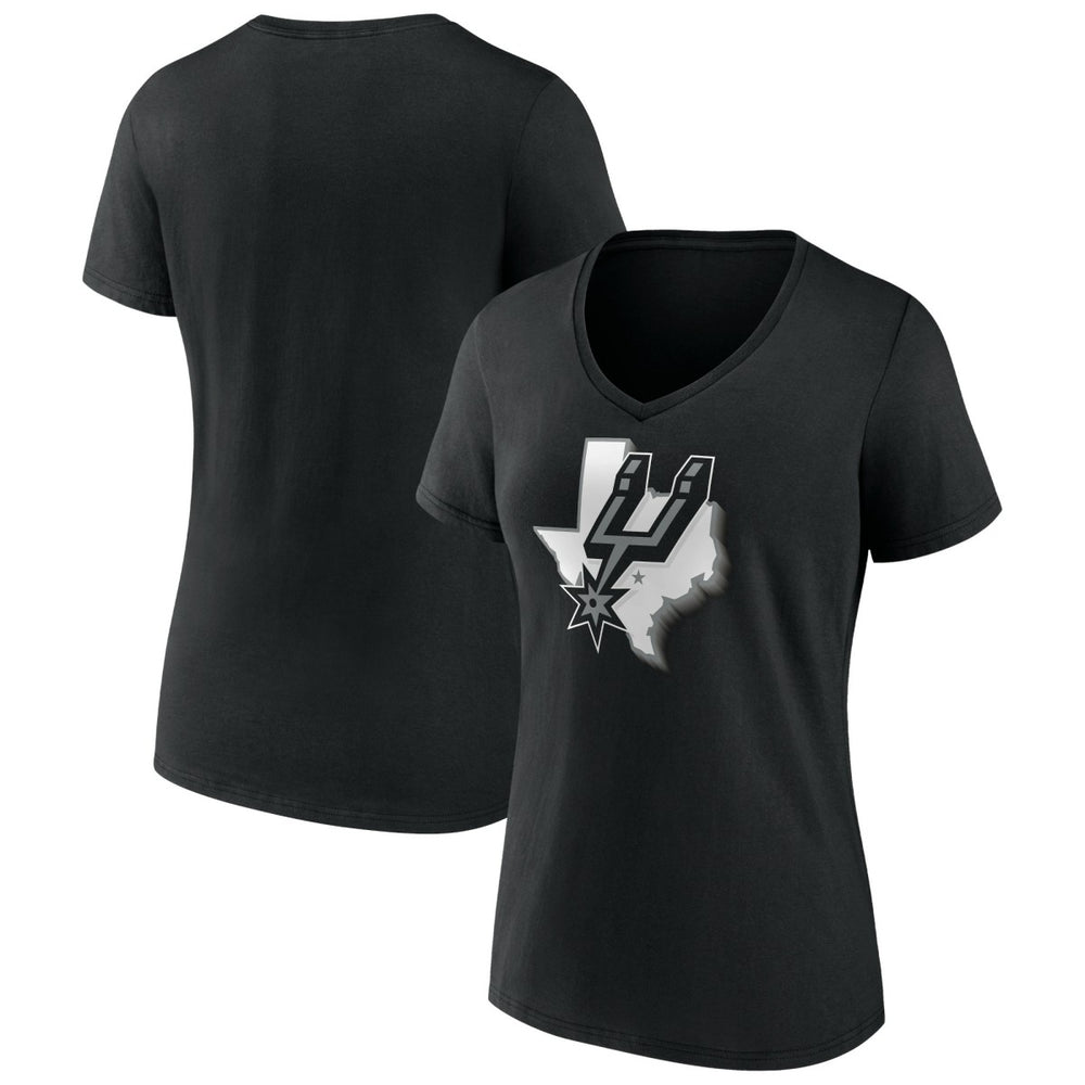 San Antonio Spurs Women's Team Pride V-Neck T-Shirt Black