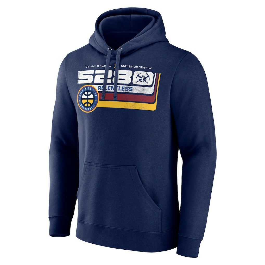 Denver Nuggets Announcer Pullover Hoodie Navy