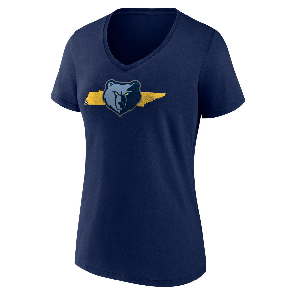 Memphis Grizzlies Women's Announcer V-Neck T-Shirt Navy