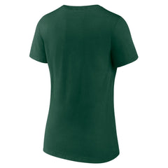 Milwaukee Bucks Women's Announcer V-Neck T-Shirt Hunter Green