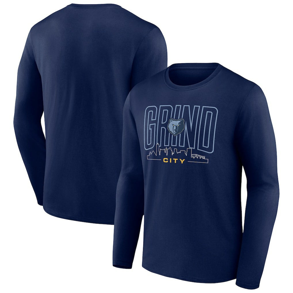 Memphis Grizzlies Huddle Long Sleeve T-Shirt Navy