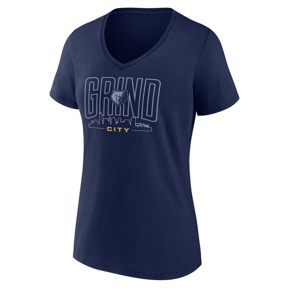 Memphis Grizzlies Women's Huddle V-Neck T-Shirt Navy