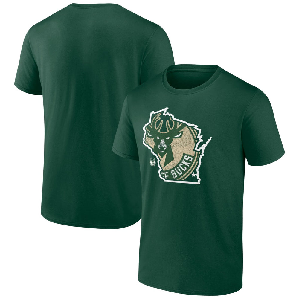 Milwaukee Bucks Huddle T-Shirt Hunter Green