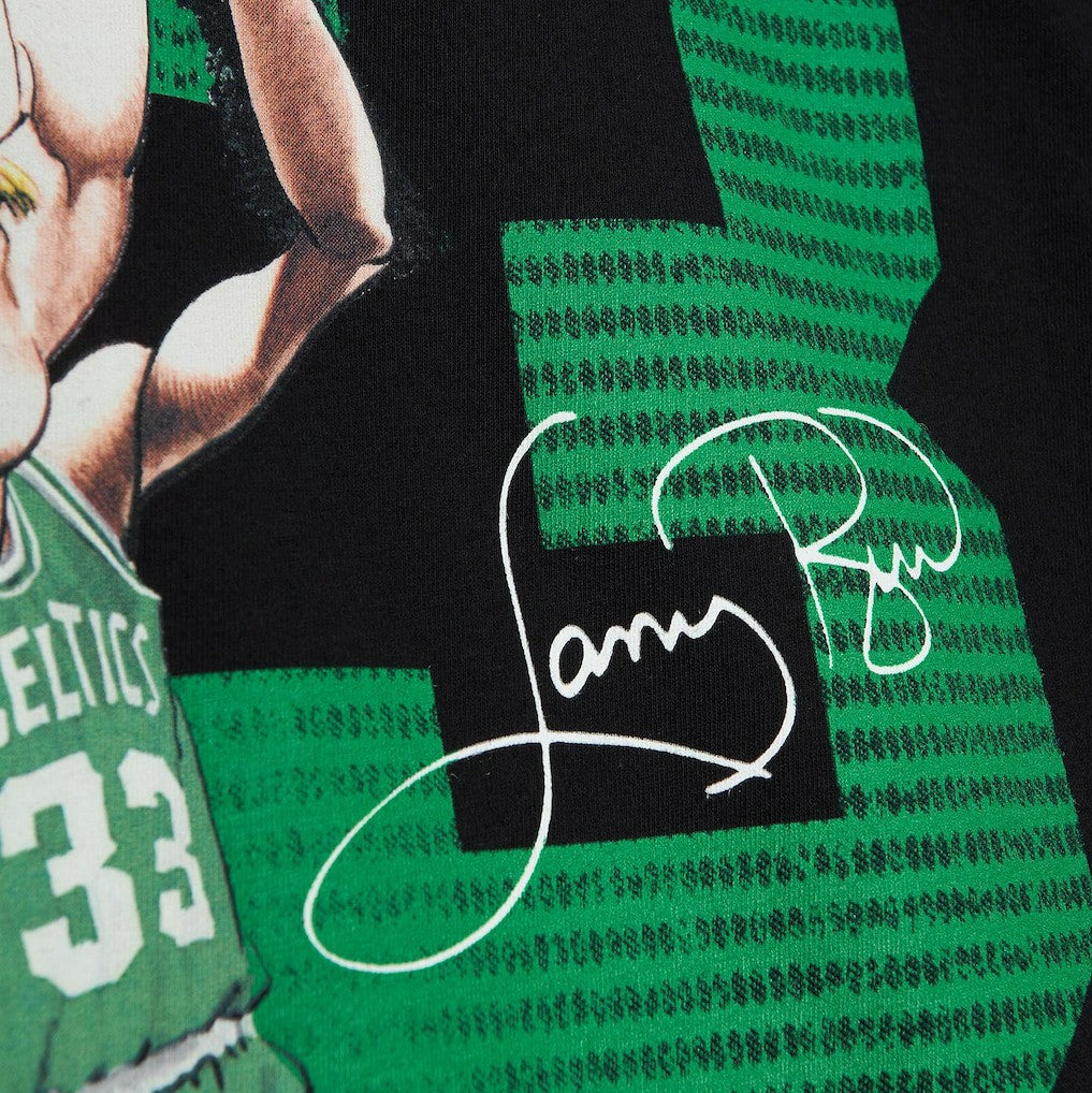 Mitchell & Ness Larry Bird Boston Celtics Hardwood Classics Caricature T-Shirt Black