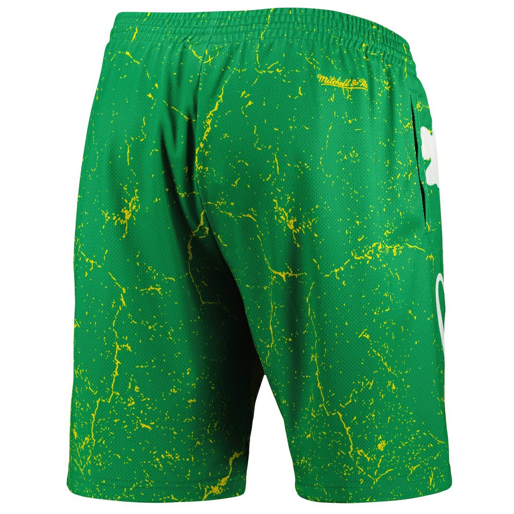 Mitchell & Ness Larry Bird Boston Celtics Hardwood Classics Player Burst Shorts Kelly Green