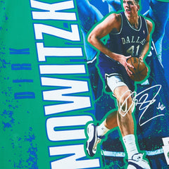 Mitchell & Ness Dirk Nowitzki Dallas Mavericks Hardwood Classics Player Burst Tank Top Blue
