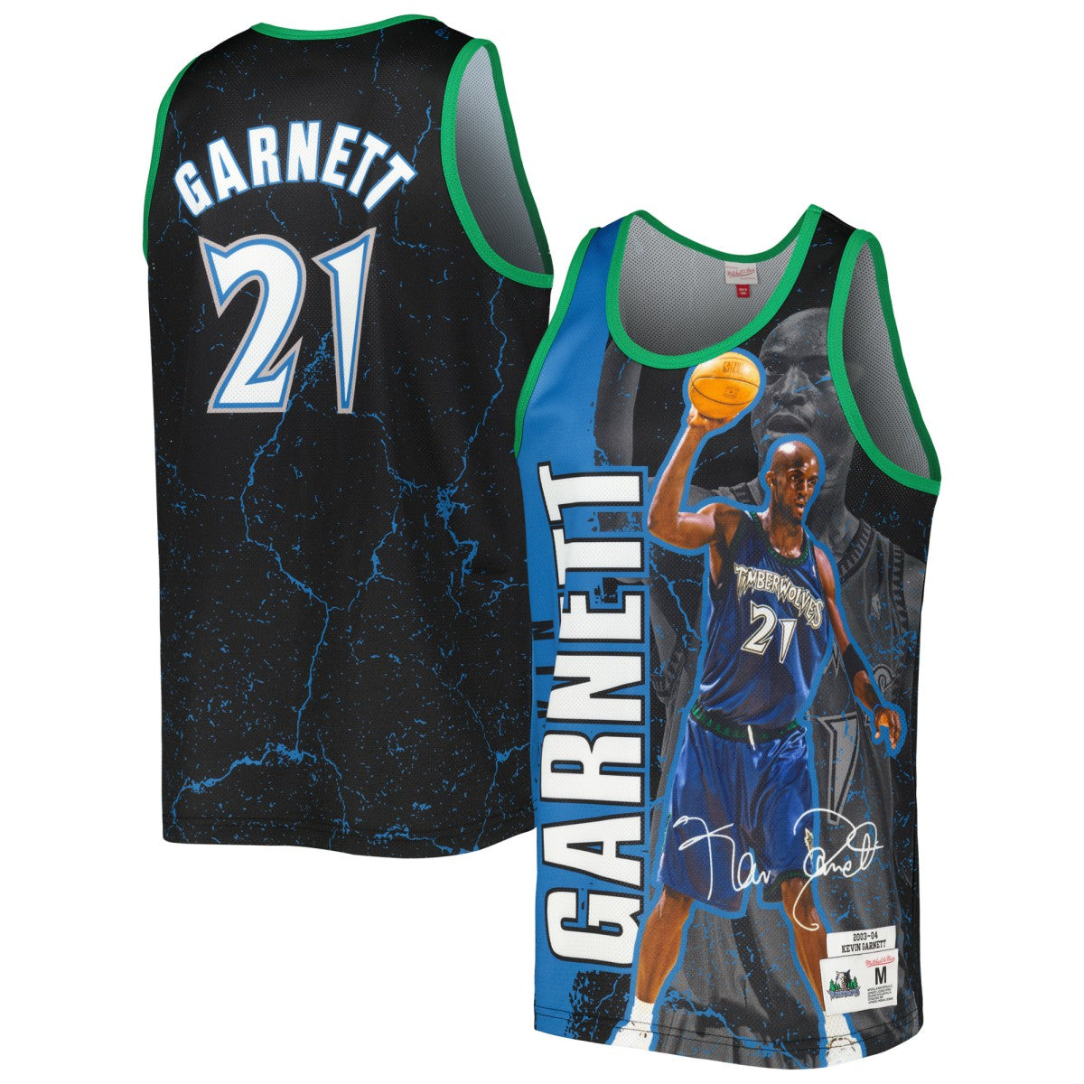 Mitchell & Ness Kevin Garnett Minnesota Timberwolves 2003-04 Hardwood Classics Player Burst Tank Top Black