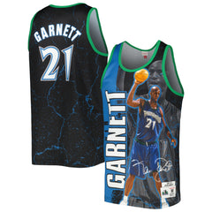 Mitchell & Ness Kevin Garnett Minnesota Timberwolves 2003-04 Hardwood Classics Player Burst Tank Top Black