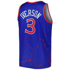 Mitchell & Ness Allen Iverson Philadelphia 76ers 1996-97 Hardwood Classics Player Burst Tank Top Royal