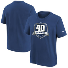 Indianapolis Colts Youth 40th Anniversary T-Shirt - Blue - Nike