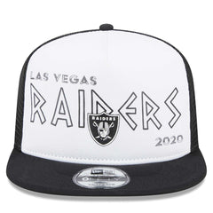 Las Vegas Raiders New Era Banger 9FIFTY Trucker Snapback Hat - White/Black - NFL