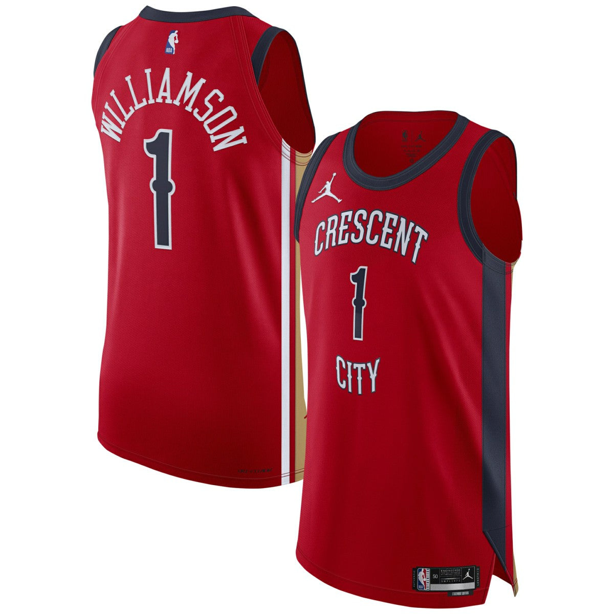 Zion Williamson New Orleans Pelicans Jordan Brand Authentic Jersey Statement Edition Red