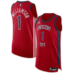 Zion Williamson New Orleans Pelicans Jordan Brand Authentic Jersey Statement Edition Red