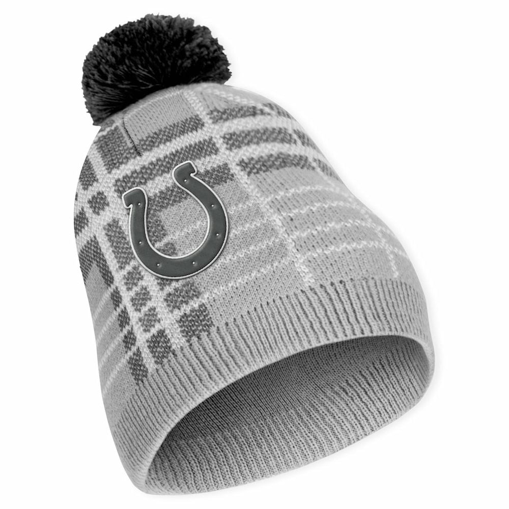 Indianapolis Colts WEAR by Erin Andrews Women's Plaid Knit Hat with Pom & Scarf Set - NFL