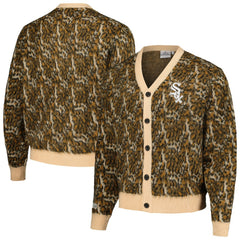Chicago White Sox PLEASURES Cheetah Cardigan Button-Up Sweater Discount