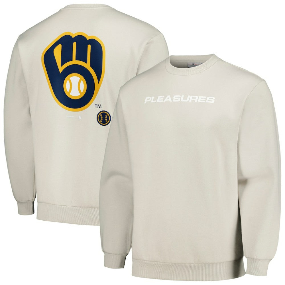 Milwaukee Brewers PLEASURES Ballpark Pullover Sweatshirt Online