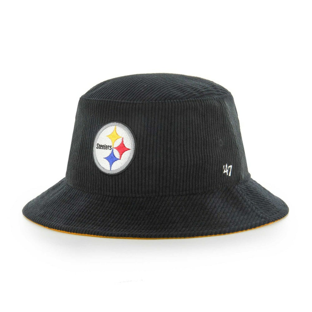 Pittsburgh Steelers '47 Thick Cord Bucket Hat - Black - 47 brand