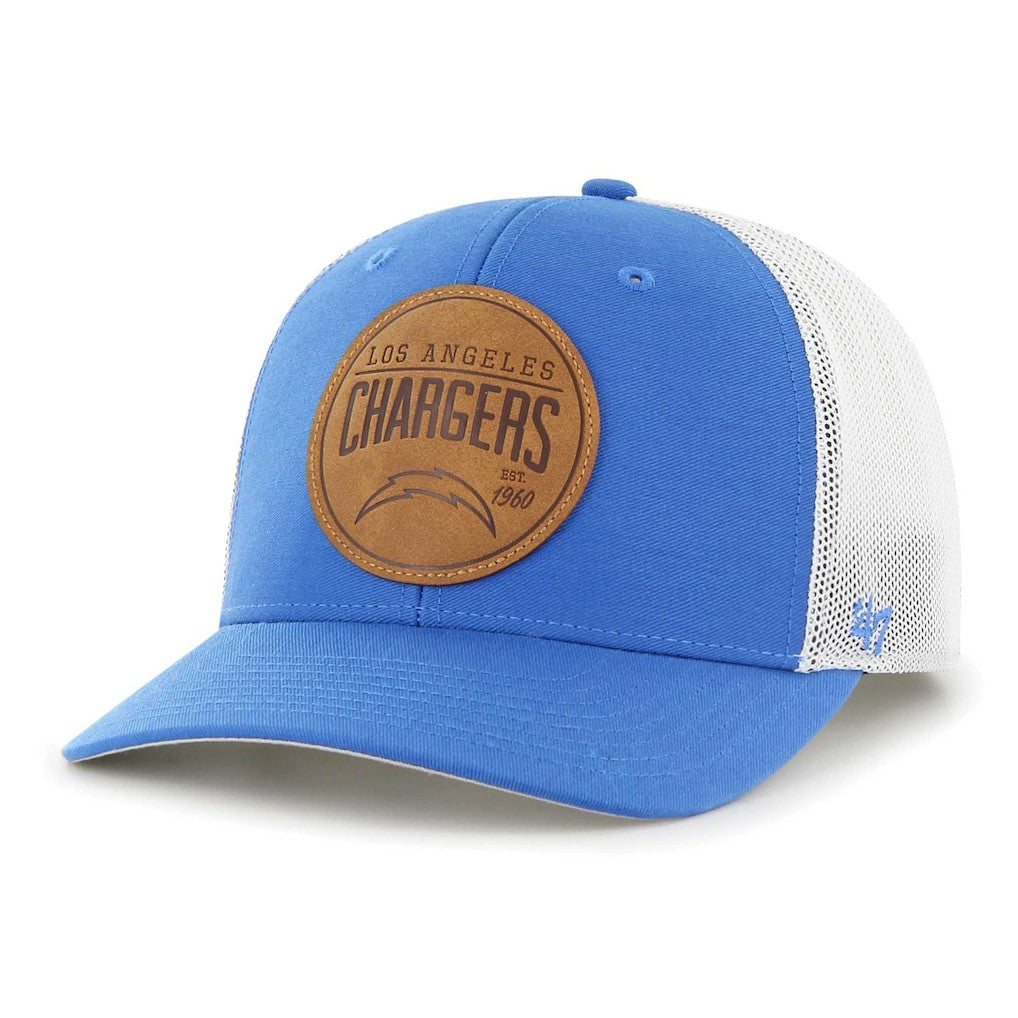 Los Angeles Chargers '47 Leather Head Flex Hat - Powder Blue - 47 brand