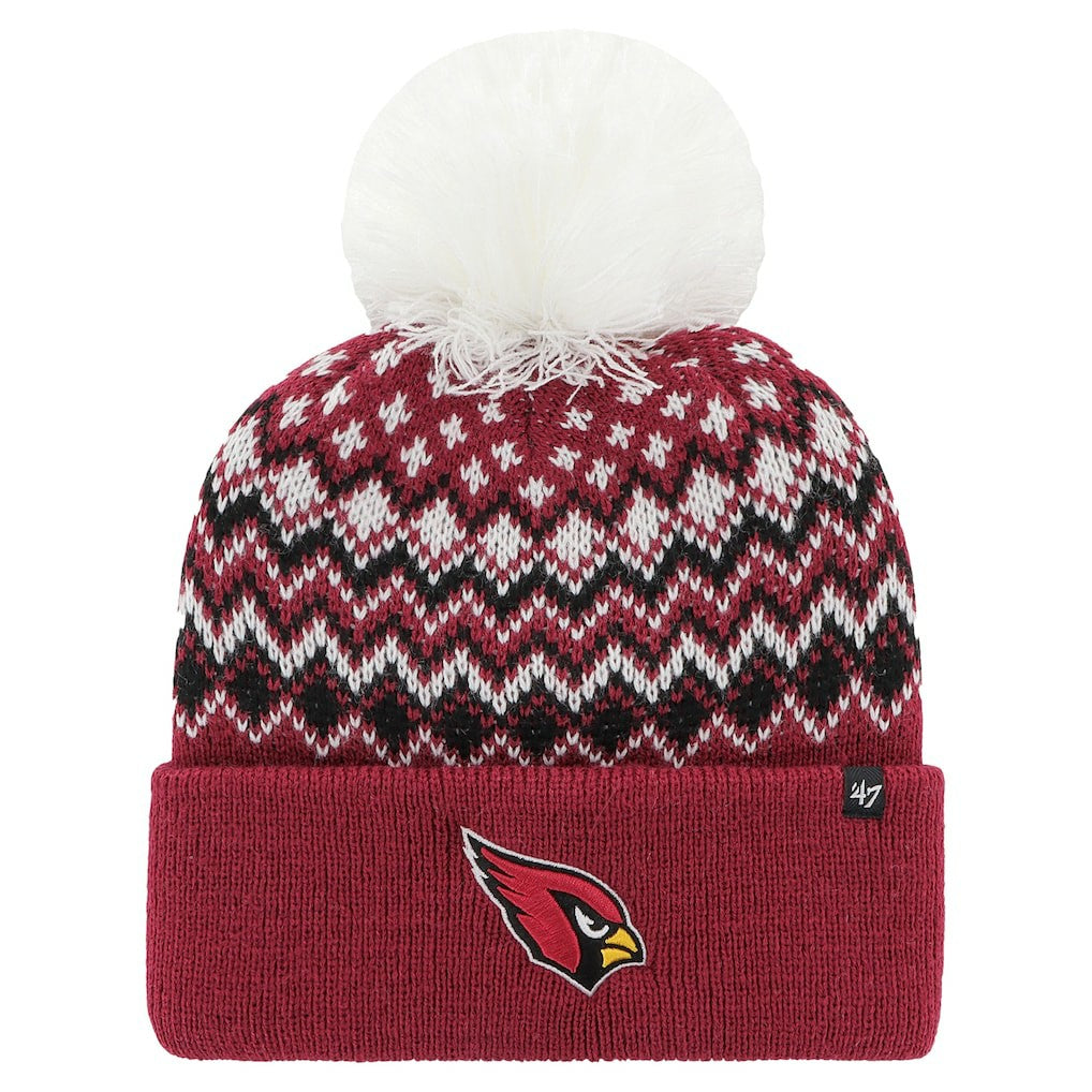 Arizona Cardinals '47 Women's Elsa Cuffed Knit Hat with Pom - Cardinal - 47 brand