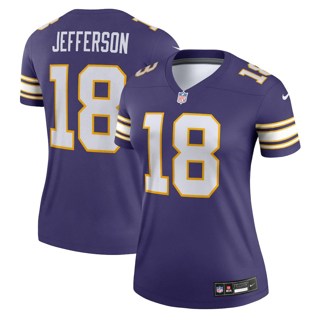 Justin Jefferson Minnesota Vikings Women's Alternate Legend Player Performance Top - Purple - Nike