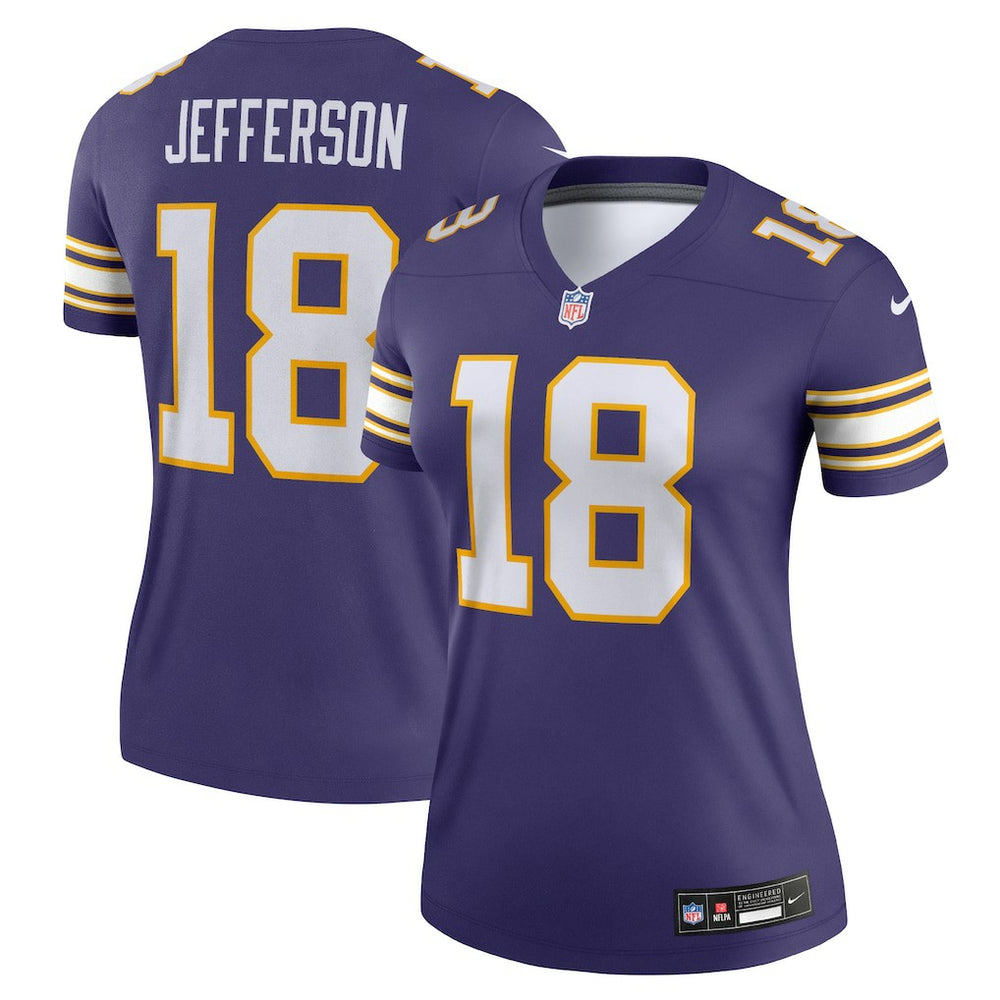 Justin Jefferson Minnesota Vikings Women's Alternate Legend Player Performance Top - Purple - Nike
