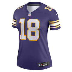 Justin Jefferson Minnesota Vikings Women's Alternate Legend Player Performance Top - Purple - Nike