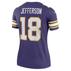 Justin Jefferson Minnesota Vikings Women's Alternate Legend Player Performance Top - Purple - Nike