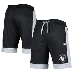 Las Vegas Raiders G-III Sports by Carl Banks Fan Favorite Fashion Shorts -Black/Silver - NFL