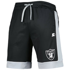 Las Vegas Raiders G-III Sports by Carl Banks Fan Favorite Fashion Shorts -Black/Silver - NFL
