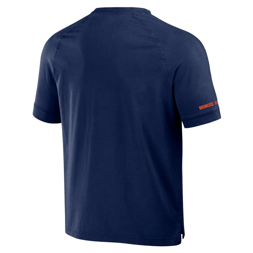 Denver Broncos NFL x Darius Rucker Collection Washed Raglan Henley T-Shirt - Navy - Fanatics