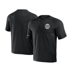 Las Vegas Raiders NFL x Darius Rucker Collection Washed Raglan Henley T-Shirt - Black - Fanatics