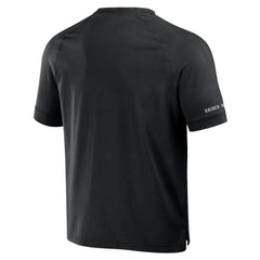Las Vegas Raiders NFL x Darius Rucker Collection Washed Raglan Henley T-Shirt - Black - Fanatics