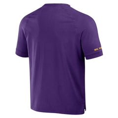 Minnesota Vikings NFL x Darius Rucker Collection Washed Raglan Henley T-Shirt - Purple - Fanatics