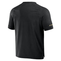 New Orleans Saints NFL x Darius Rucker Collection Washed Raglan Henley T-Shirt - Black - Fanatics