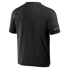 Pittsburgh Steelers NFL x Darius Rucker Collection Washed Raglan Henley T-Shirt - Black - Fanatics